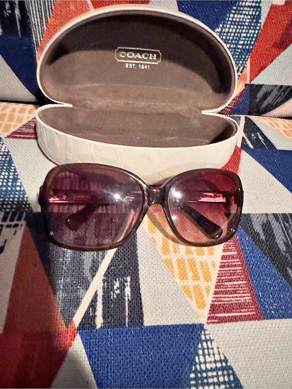 Coach Women's Animal Print Sunglasses Brown & Black